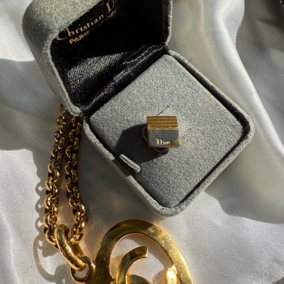 Authentic Christian Dior Neck Tie Pin Clip Clasp - Picture 14 of 14